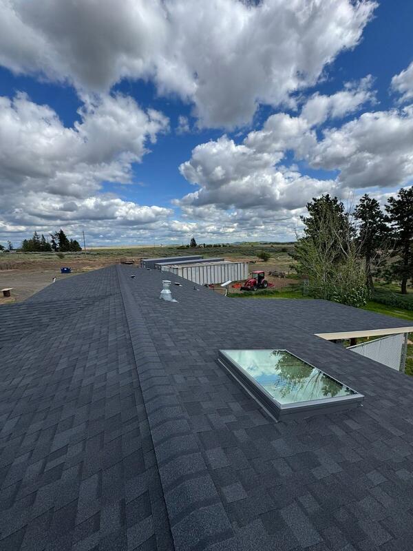 Skylight installation on a rural property roof